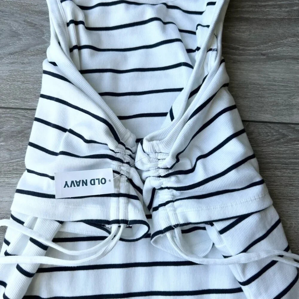 NWT Old Navy Maternity Striped Sleeveless Rib-Knit Nursing Dress - Picture 14 of 16